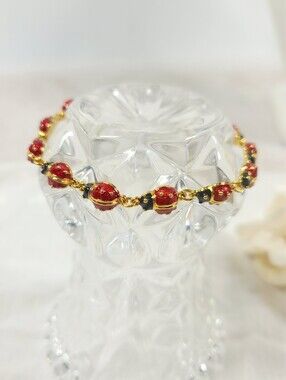 Premier Designs Enamel Ladybug Bracelet